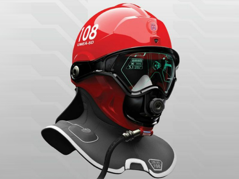 В Швеции разработан футуристический шлем пожарного 21 века